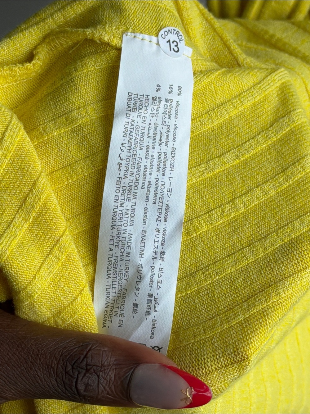 Zara Yellow Ribbed V-Neck Tank Dress - Picture 7 of 8